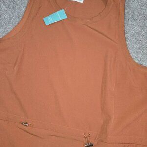 Maurices Women's 24/7 Sleeveless Tee Midi Dress Size XL Brnt‎ Orange NWT